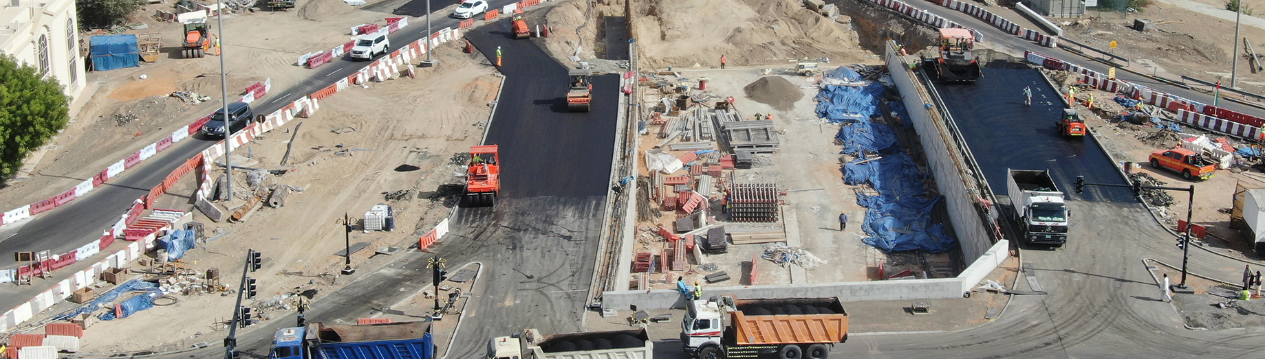 Construction of Tunnel in Sultan Bin Khalifa Roundabout at IP131