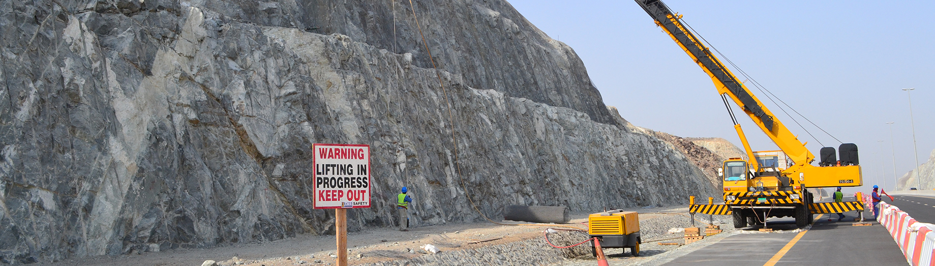 Slope protection work for the Dubai-Fujairah Freeway